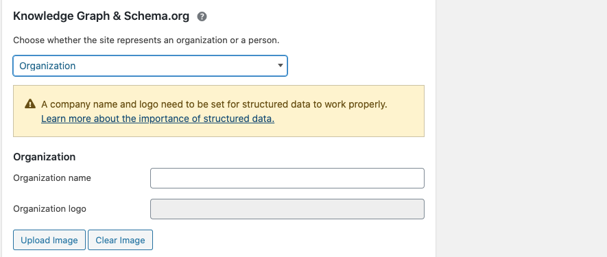 WordPress Yoast SEO Knowledge Graph