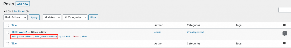 WordPress Editor Options