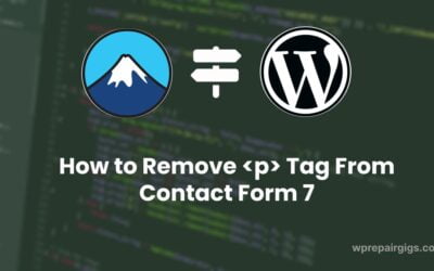 How to Remove <p> Tag From Contact Form 7
